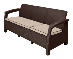 Диван Yalta Premium Sofa 3 Set (Ялта) шоколадный (+подушки под спину) в Советском - sovetskij.mebel-74.com | фото