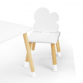 Комплект детской мебели стол и два стула Облачко (Белый/Белый/Береза) в Советском - sovetskij.mebel-74.com | фото