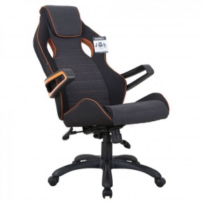 Кресло компьютерное BRABIX Techno Pro GM-003 (ткань черное/серое, вставки оранжевые) 531813 в Советском - sovetskij.mebel-74.com | фото