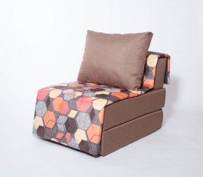 Кресло-кровать бескаркасное Харви (коричневый-геометрия браун) в Советском - sovetskij.mebel-74.com | фото