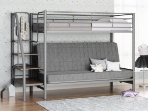 Кровать двухъярусная с диваном "Мадлен-3" (Серый/Серый) в Советском - sovetskij.mebel-74.com | фото