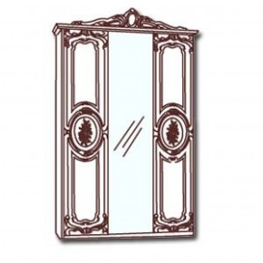 Шкаф 3-х дверный с зеркалами (01.143) Роза (беж) в Советском - sovetskij.mebel-74.com | фото