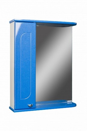 Шкаф-зеркало Радуга Синий металлик 60 левый АЙСБЕРГ (DA1130HZR) в Советском - sovetskij.mebel-74.com | фото