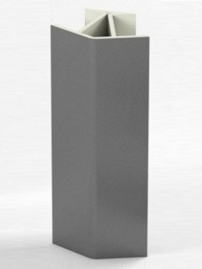 Угловое соединение для цоколя 135 гр. h100 мм (Алюминий, Белый, Черный, Сонома) в Советском - sovetskij.mebel-74.com | фото